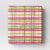 30” 20 Sq Ft Christmas Roll Wrap Pink/Green Plaid - Wondershop™