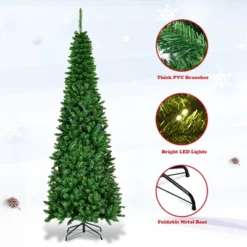 Costway 6.5ft Pre-Lit Hinged Pencil Christmas Tree 250 White Lights 12 Costway 6.5ft Pre-Lit Hinged Pencil Christmas Tree 250 White Lights -Target Sale Shop GUEST c698253c 1782 4c9e 90e6 d05e2053607d