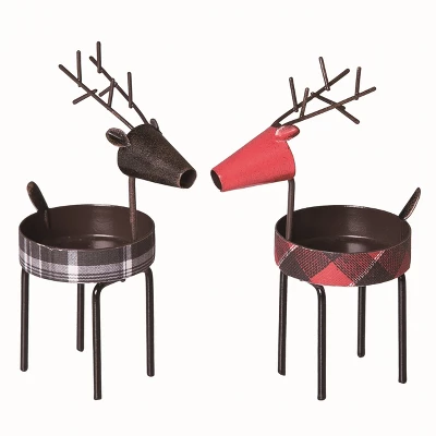 Transpac Christmas Metal Reindeer Container Decor Set Of 2 Christmas Home Decorations 1 Transpac Christmas Metal Reindeer Container Decor Set Of 2 Christmas Home Decorations