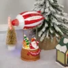 Northlight Musical And Animated Blimp And Santa Christmas Decoration - 8.5" - Red And White