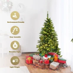 Costway 5ft Pre-lit PVC Artificial Half Christmas Tree 250 LED Lights 14 Costway 5ft Pre-lit PVC Artificial Half Christmas Tree 250 LED Lights -Target Sale Shop GUEST c7472f73 3814 415e b6b9 5c3851ed90e3