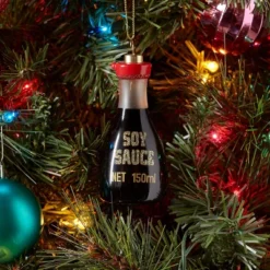 Glass Soy Sauce Bottle Christmas Tree Ornament - Wondershop™