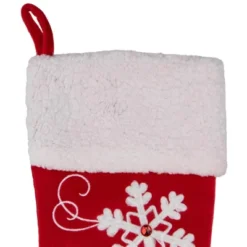 Northlight 20.5-Inch Red And White Velvet With White Snowflake Christmas Stocking -Target Sale Shop GUEST cd057838 1cca 419c 9376 7618c11f390e