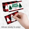 Big Dot Of Happiness Holiday Plaid Trees - Buffalo Plaid Christmas Party Gift Exchange Game Scratch Off Cards - 22 Count