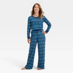 Women's Hanukkah Ribbed Long Sleeve Shirt And Pants Holiday Matching Family Pajama Set - Wondershop™ Blue -Target Sale Shop GUEST d39b5ae3 d20c 427f 859e 99a617f5fead