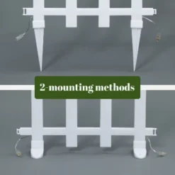 LuxenHome 8-Piece Light Show Fence Design Outdoor Holiday Decoration White -Target Sale Shop GUEST dcd2fa0b 09bc 413e 8ce3 8b7bf063b7db