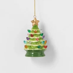 Lit Ceramic Retro Christmas Tree Ornament - Wondershop™ -Target Sale Shop GUEST ddb44c80 8bcd 4e09 88d0 18792ad8ca7c