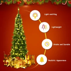 Costway 6.5ft Pre-Lit Hinged Pencil Christmas Tree 250 White Lights 17 Costway 6.5ft Pre-Lit Hinged Pencil Christmas Tree 250 White Lights -Target Sale Shop GUEST e1790fff ffdb 4351 866c d2fad6a6048d