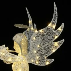 LuxenHome 5Ft Angel Playing Gold Trumpet Outdoor Holiday Decoration With Lights White, Sliver, Gold -Target Sale Shop GUEST e97dd7af 9063 44dc a687 15f4515c017e