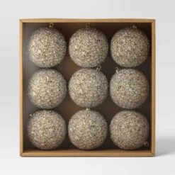 9ct Christmas Tinsel Ball Champagne - Wondershop™ -Target Sale Shop GUEST ea643860 0db4 4c9b 9e74 3536e0208d10