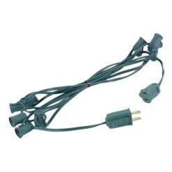 Novelty Lights 10 Socket C7/E12 Candelabra Base Christmas Stringer, Vintage Holiday Hanging Light String, SPT-1 20 Gauge Green Wire -Target Sale Shop GUEST efad919e 3471 41b4 94de 4f344d41a4eb