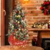 Homfan Pre-installed Lighted Christmas Tree, Snowflake Christmas Tree, Sleigh Base, Artificial Christmas Tree For Home Decoration 10 Homfan Pre-installed Lighted Christmas Tree, Snowflake Christmas Tree, Sleigh Base, Artificial Christmas Tree For Home Decoration -Target Sale Shop GUEST f9af7454 d230 4949 8a2c 2d2cc5ab969c