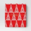 30” 20 Sq Ft Christmas Roll Wrap White Trees On Red - Wondershop™